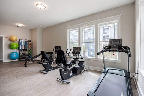gym with exercise equipment at Arbors at Creekside Apartments, Austin